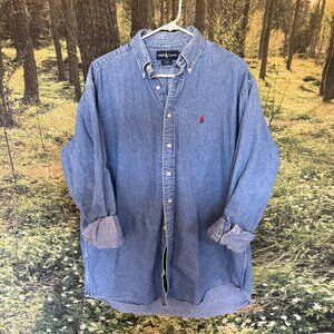 Ralph Lauren Denim Button‐Down Shirt — Classic Polo Oxford